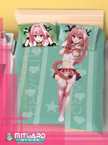 FATE/GRAND ORDER Astolfo - Bed Sheet or Duvet Cover Anime videogame - Flat bed sheet + 2 set 70x45cm Pillow cover / 120cm x 200cm / Poplin -