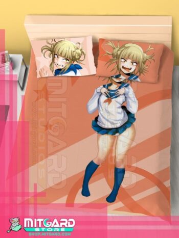 MY HERO ACADEMIA Toga Himiko - Bed Sheet or Duvet Cover Anime videogame - Flat bed sheet + 2 set 70x45cm Pillow cover / 120cm x 200cm /