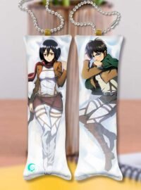 Eren Jaeger x Mikasa Ackerman MINI Dakimakura KEYCHAIN