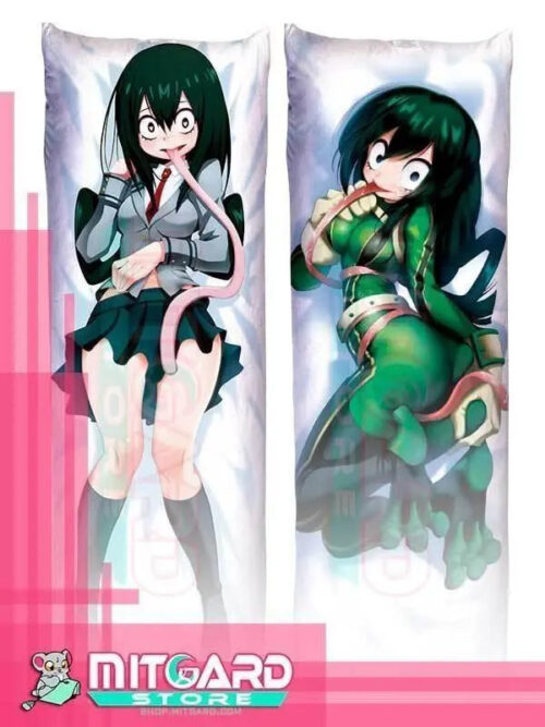 MY HERO ACADEMIA Tsuyu Asui / Froppy Body pillow case Dakimakura - 50cmx150cm / 2-Way Tricot / Front SFW + back - 1