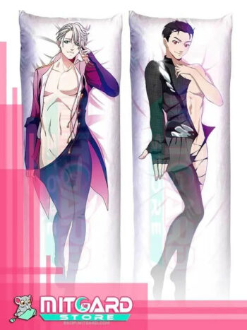 YURI ON ICE!!! Victor Nikiforov x Yuri Katsuki Body pillow case Dakimakura - 50cmx150cm / Peach Skin / 2 Sides Printed - 1