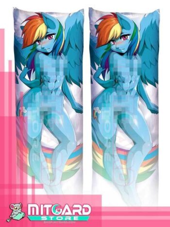 FANART MY LITTLE PONY Anthro Rainbow Dash Body pillow case dakimakura - 50cmx150cm / Soft Satin / 2 Sides Printed - 1