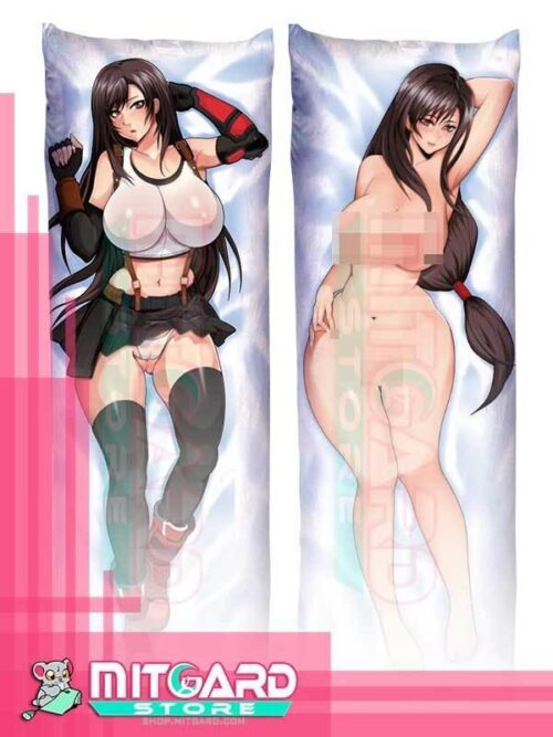 FINAL FANTASY VII REMAKE Tifa Lockhart Body pillow case Dakimakura - 50cmx150cm / Peach Skin / 2 Sides Printed - 1