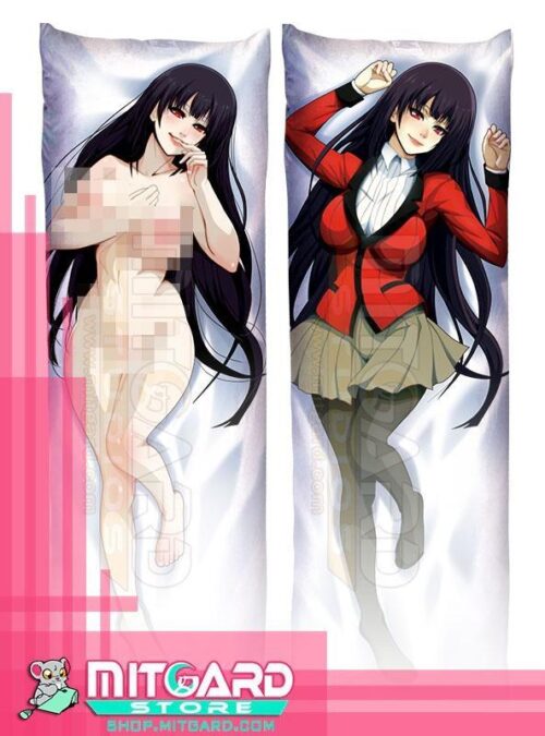 KAKEGURUI Yumeko Jabami Body pillow case Dakimakura - 50cmx150cm / Peach Skin / Front NUDE + back - 1