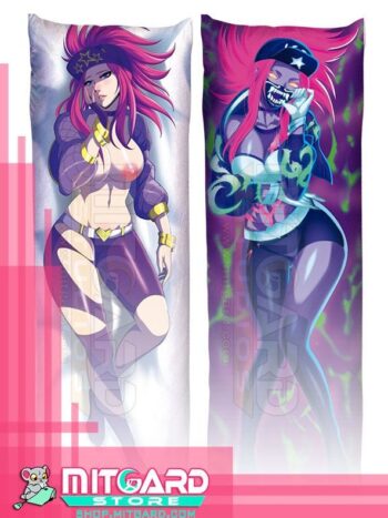 LEAGUE OF LEGENDS Akali KDA | Popstar V1 Body pillow case dakimakura - 50cmx150cm / Peach Skin / 2 Sides Printed - 1