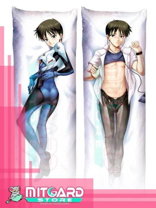 NEON GENESIS EVANGELION Shinji Ikari Body pillow case Dakimakura - 50cmx150cm / Velvet / 2 Sides Printed - 1