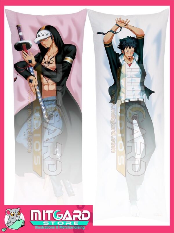 ONE PIECE Trafalgar D Water Law Body pillow case Dakimakura - 50cmx150cm / Velvet / 2 Sides Printed - 1