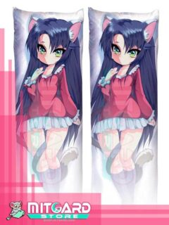 ORIGINAL CHARACTER Neko Girl Body pillow case Dakimakura - 50cmx150cm / Soft Satin / 2 Sides Printed - 1