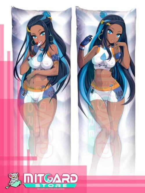 POKEMON SWORD & SHIELD Nessa Body pillow case Dakimakura - 50cmx150cm / Peach Skin / 2 Sides Printed - 1