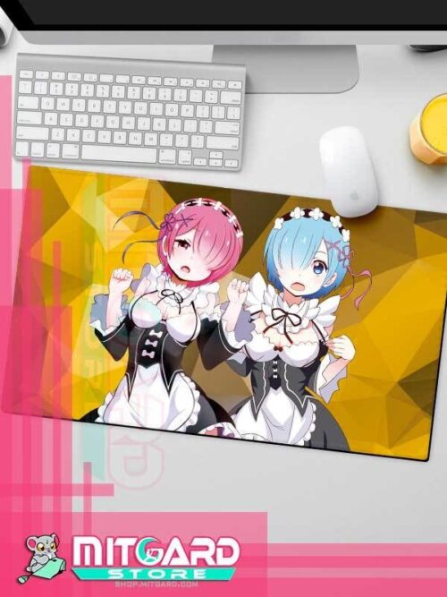 RE:ZERO Ram & Rem Playmat gaming mousepad Anime - 1