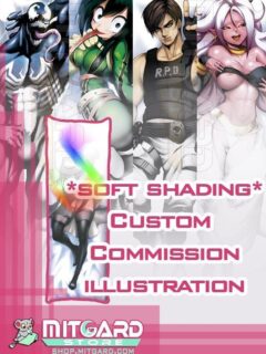 Artist commission body pillow: Look for your dreamed custom OC / character Dakimakura - SOFT SHADING Painted version - 1