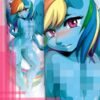FANART MY LITTLE PONY Anthro Rainbow Dash Body pillow case dakimakura - 2