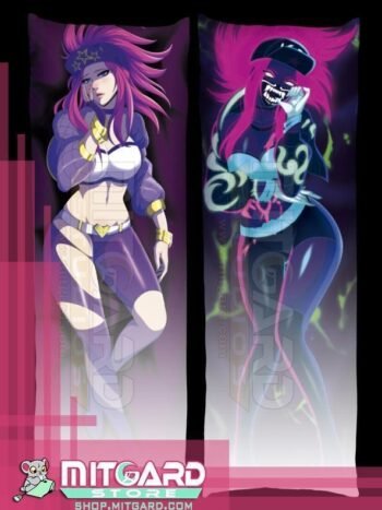 LEAGUE OF LEGENDS Akali KDA Popstar V2 Body pillow case dakimakura - 50cmx150cm / Peach Skin / 2 Sides Printed - 1