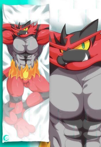Alternative view of Incineroar Dakimakura Body pillow cover