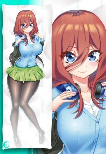 Alternative view of Miku Nakano v2 Dakimakura Body pillow cover