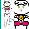 Female cat Body pillow case EJOY ARTS