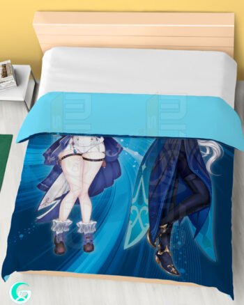 Alternative view of Neuvillette & Furina Blanket or Duvet Cover