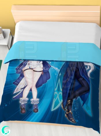 Alternative view of Neuvillette & Furina Blanket or Duvet Cover