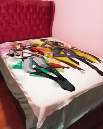 Alternative view of Tartaglia and Zhongli Blanket or Duvet Cover
