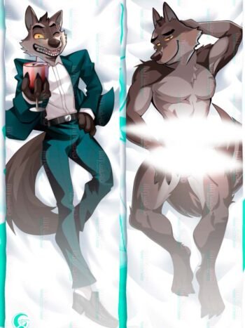 Alternative view of Mr. Wolf dakimakura Body pillow case
