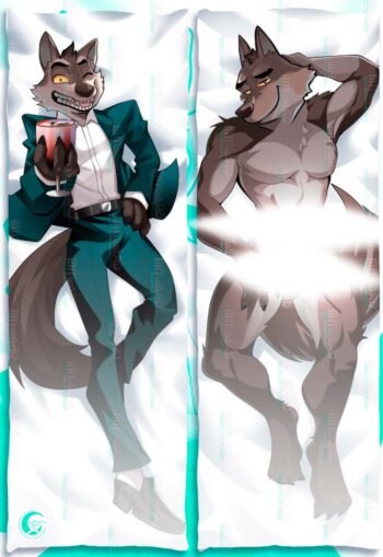 Alternative view of Mr. Wolf dakimakura Body pillow cover