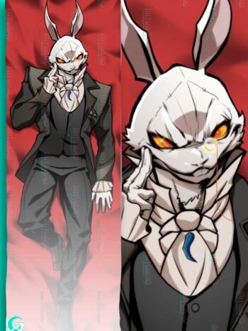 Alternative view of White Rabbit Dakimakura Body pillow case