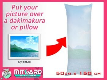Custom with your picture or photo a Hugging Dakimakura or pillow - 50cm x 150cm / Peach Skin / 2 Sides Printed - 2