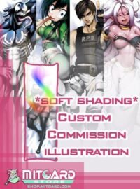 Artist commission body pillow dakimakura: SOFT SHADING Painted version