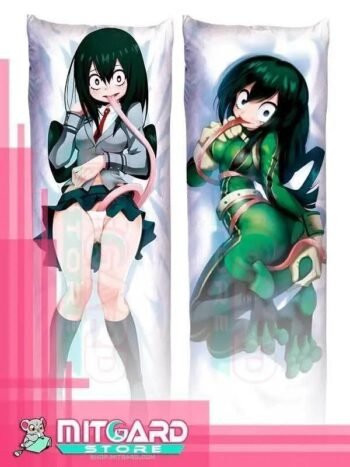 MY HERO ACADEMIA Tsuyu Asui / Froppy Body pillow case Dakimakura - 50cmx150cm / 2-Way Tricot / Front NSFW + back - 2