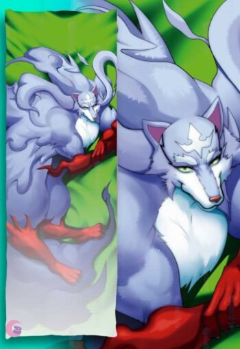 Alternative view of Fel the Fenrir Dakimakura Body pillow cover