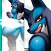 Lucario v2 Dakimakura Body pillow cover - 画像 (3)
