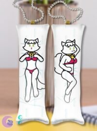 Female cat MINI Dakimakura KEYCHAIN