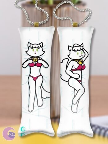 Female cat MINI Dakimakura KEYCHAIN